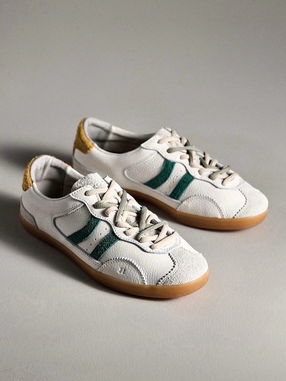 Coolway white sneakers with green stripes 
woman US 6